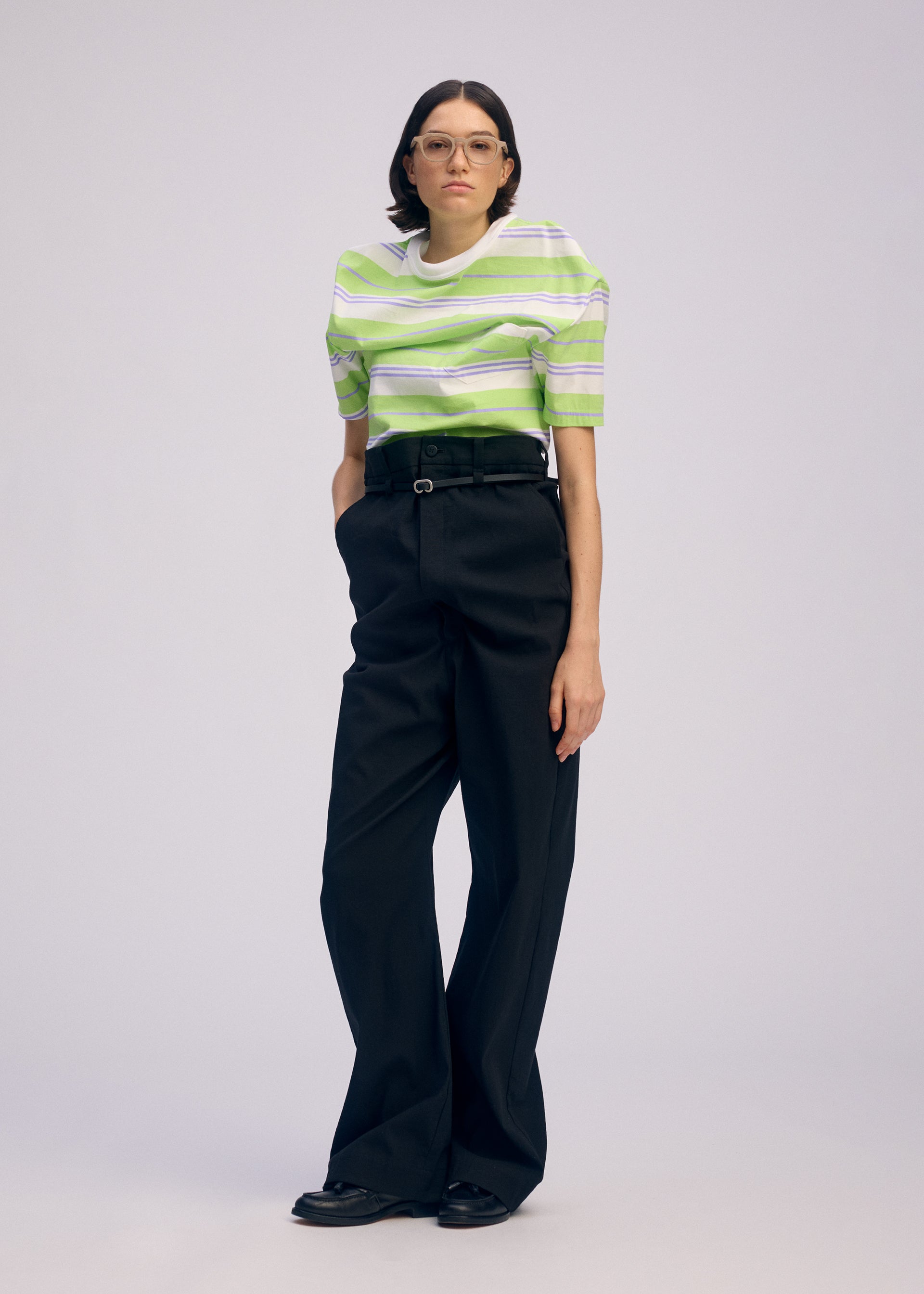 A model wears the Issey Miyake GENERIC WEAR prêt à porter.