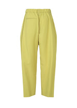 A detail shot of the Issey Miyake BELTED WOOL PANTS prêt à porter.