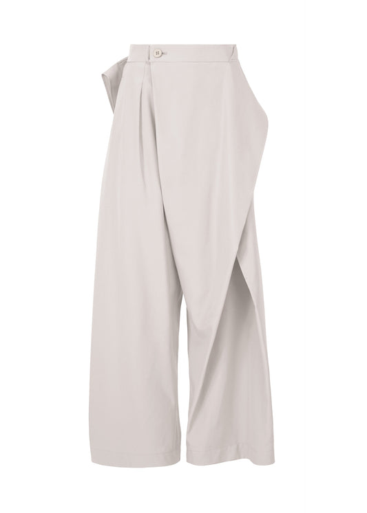 A product shot of the ISSEY MIYAKE FLUTTERING PANTS pants in grey (11), recurring_style.