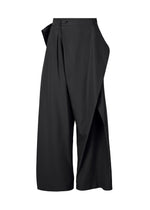 A product shot of the ISSEY MIYAKE FLUTTERING PANTS pants in black (15), recurring_style.