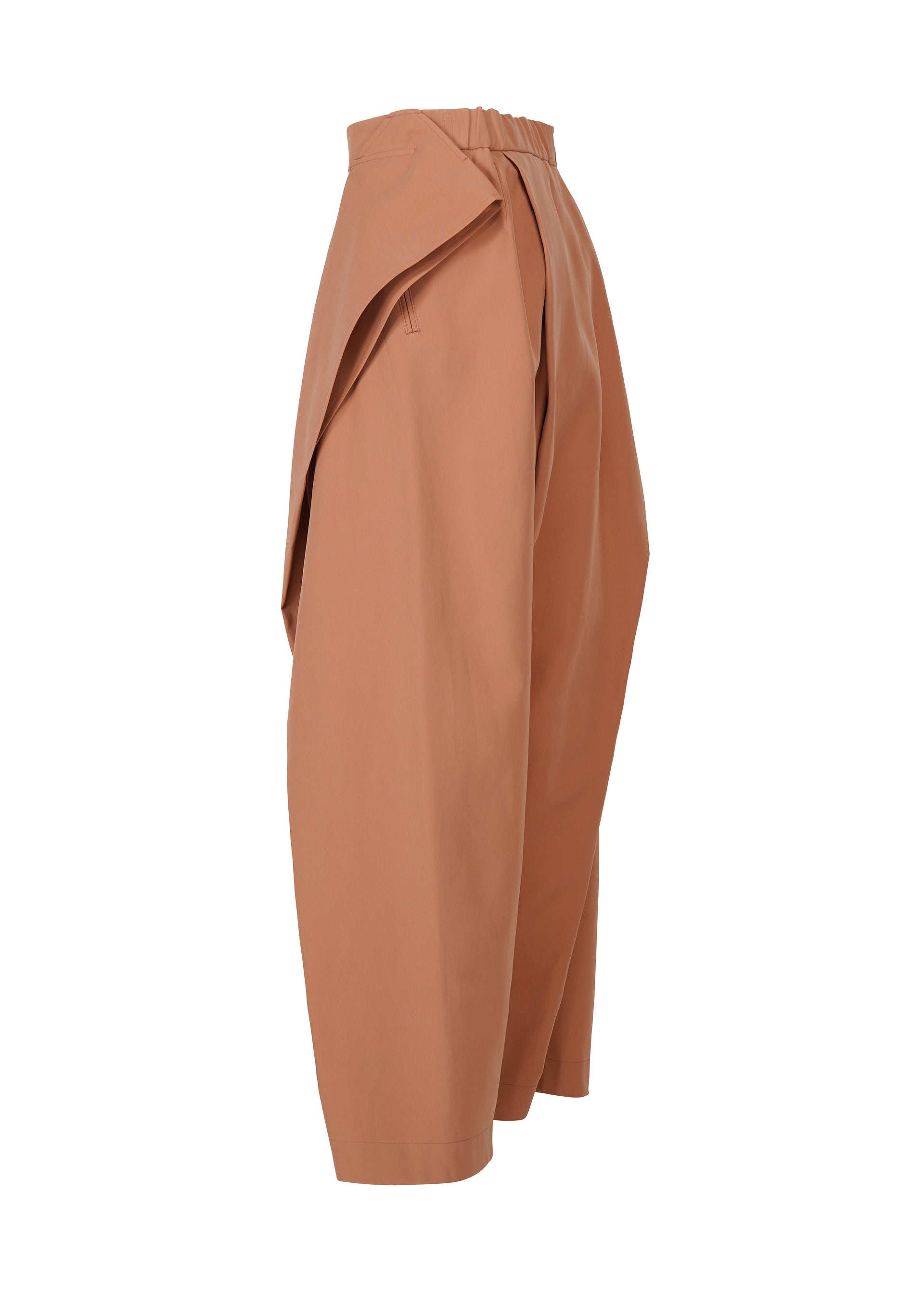 A detail shot of the ISSEY MIYAKE FLUTTERING PANTS pants.
