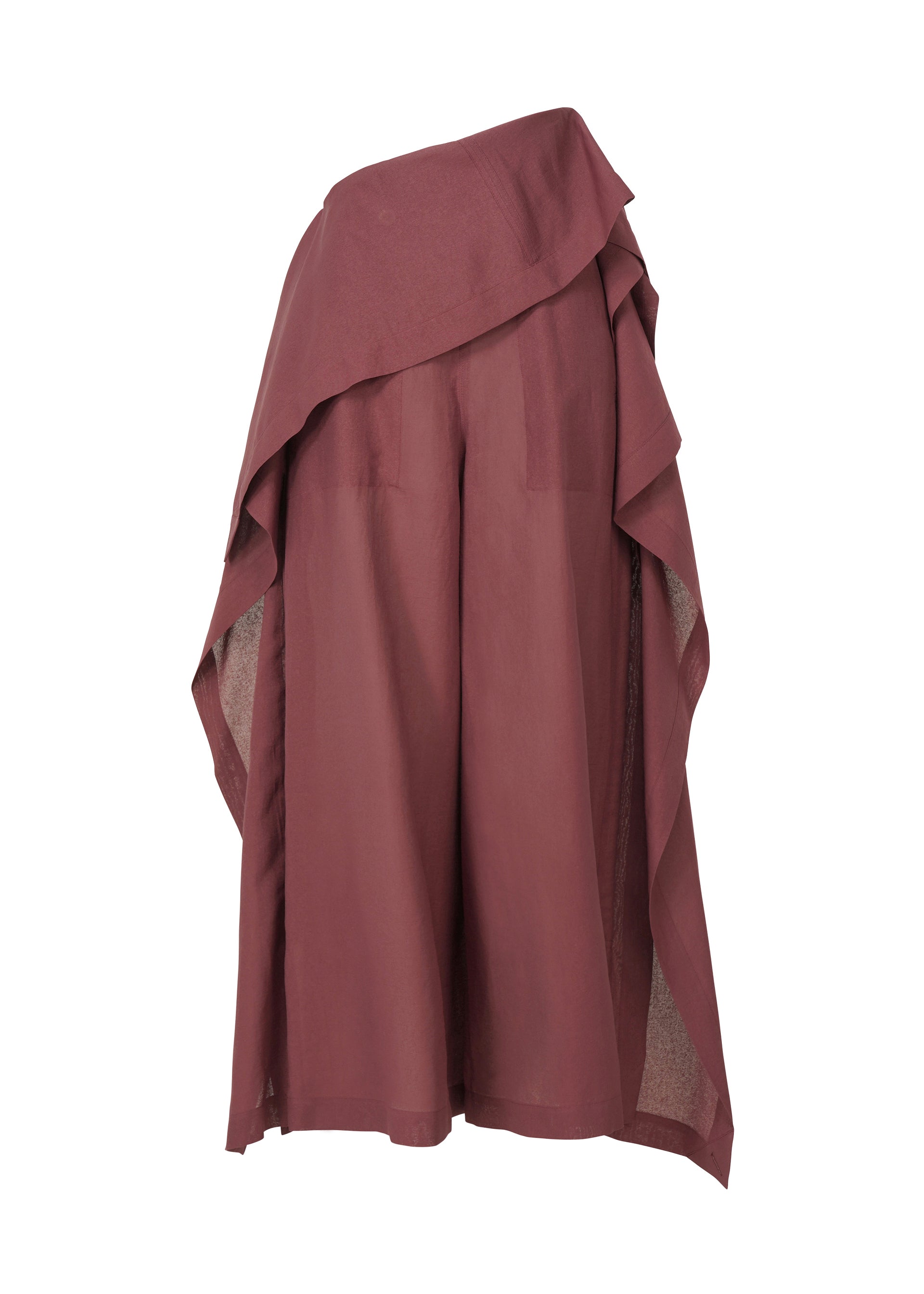 A product shot of the ISSEY MIYAKE ALL SQUARES pants in purple (85), recurring_style.