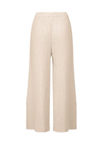A detail shot of the Issey Miyake HATCHING BOTTOMS pants.