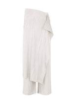 A product shot of the ISSEY MIYAKE PLEATED ON PLEATS pants in grey (11), recurring_style.