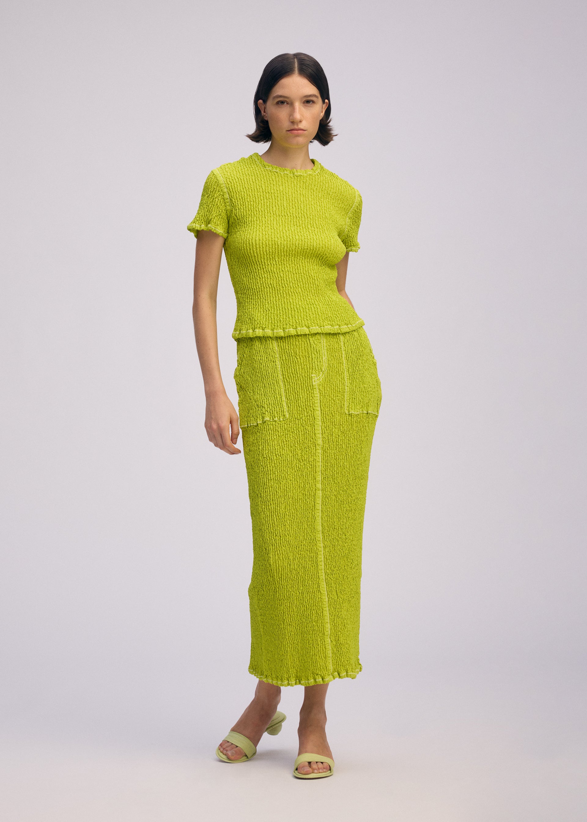 WAVELET ENSEMBLE Skirt Light Grey – ISSEY MIYAKE EU