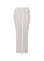 A product shot of the ISSEY MIYAKE WAVELET ENSEMBLE skirt in grey (11), recurring_style.