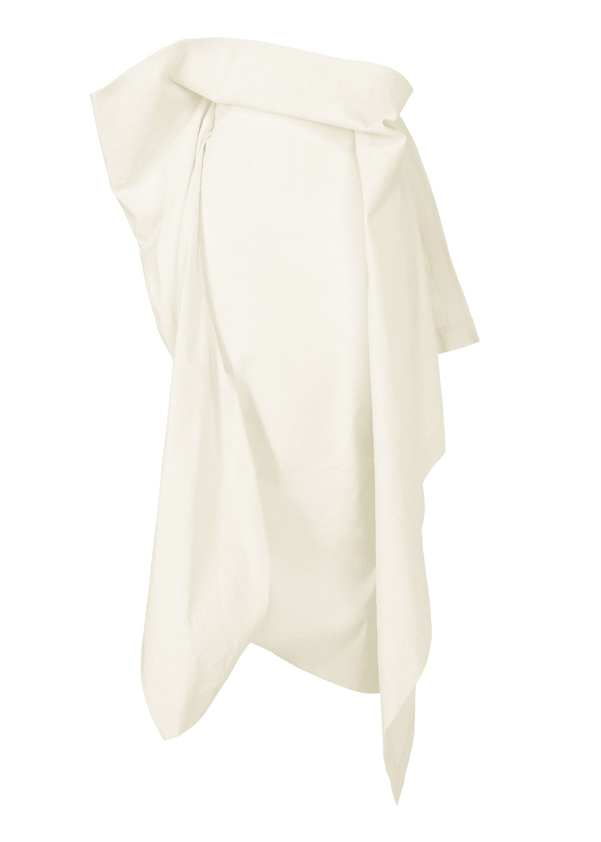 A product shot of the ISSEY MIYAKE CONCEALED skirt in white.