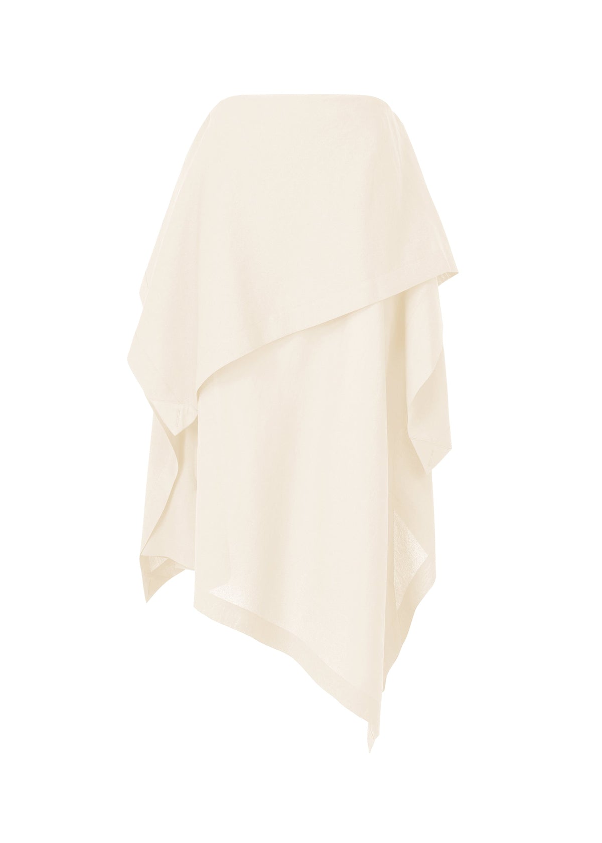 A product shot of the ISSEY MIYAKE ALL SQUARES skirt in white (01), recurring_style.