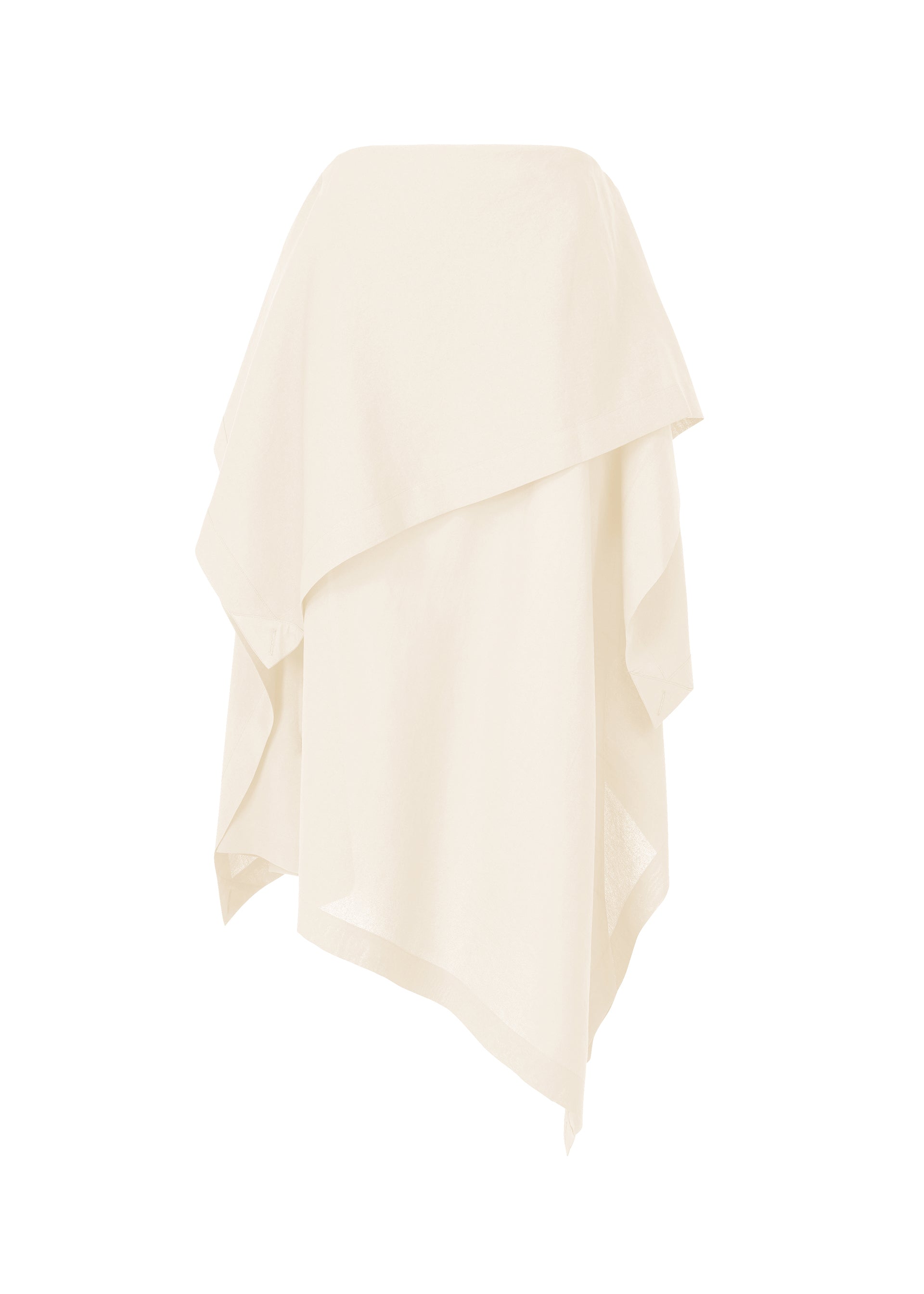 A product shot of the ISSEY MIYAKE ALL SQUARES skirt in white (01), recurring_style.