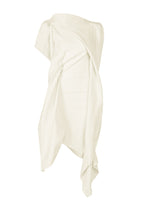 A product shot of the ISSEY MIYAKE CONCEALED dress in white.