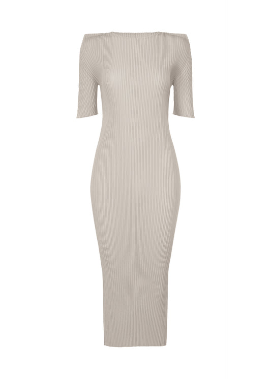 BOX SHOULDER PLEATS Dress Light Grey