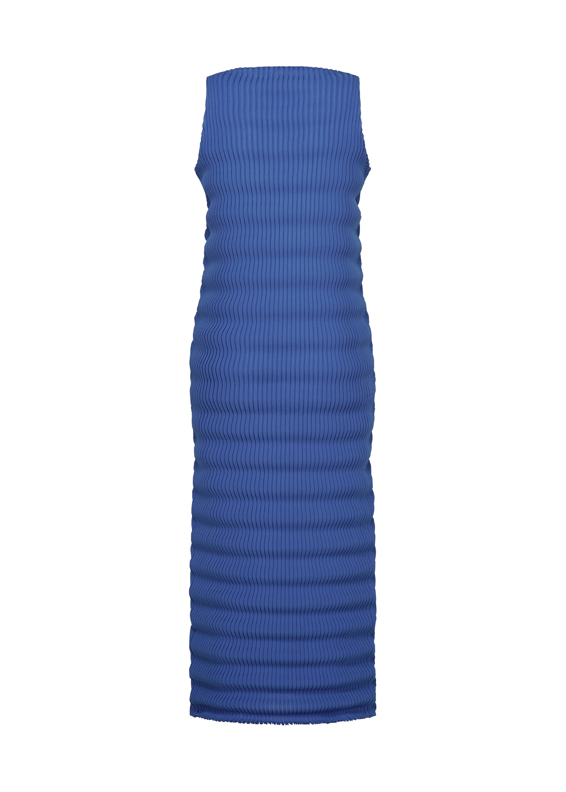 A detail shot of the ISSEY MIYAKE SPRING PLEATS dress.