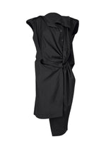 A product shot of the ISSEY MIYAKE TWISTED DRAPE jumpsuit in black (15), recurring_style.