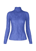 A product shot of the ISSEY MIYAKE CHIFFON TWIST 3 shirt in blue (74), recurring_style, restock.