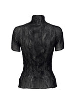 A detail shot of the Issey Miyake CHIFFON TWIST BKWT 66 shirt.