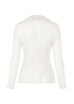 A detail shot of the Issey Miyake CHIFFON TWIST BKWT 66 shirt.