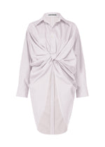 A product shot of the ISSEY MIYAKE TWISTED DRAPE shirt in grey (11), recurring_style.