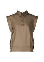 A product shot of the ISSEY MIYAKE ODD SHIRT 2 prêt à porter in brown (45).