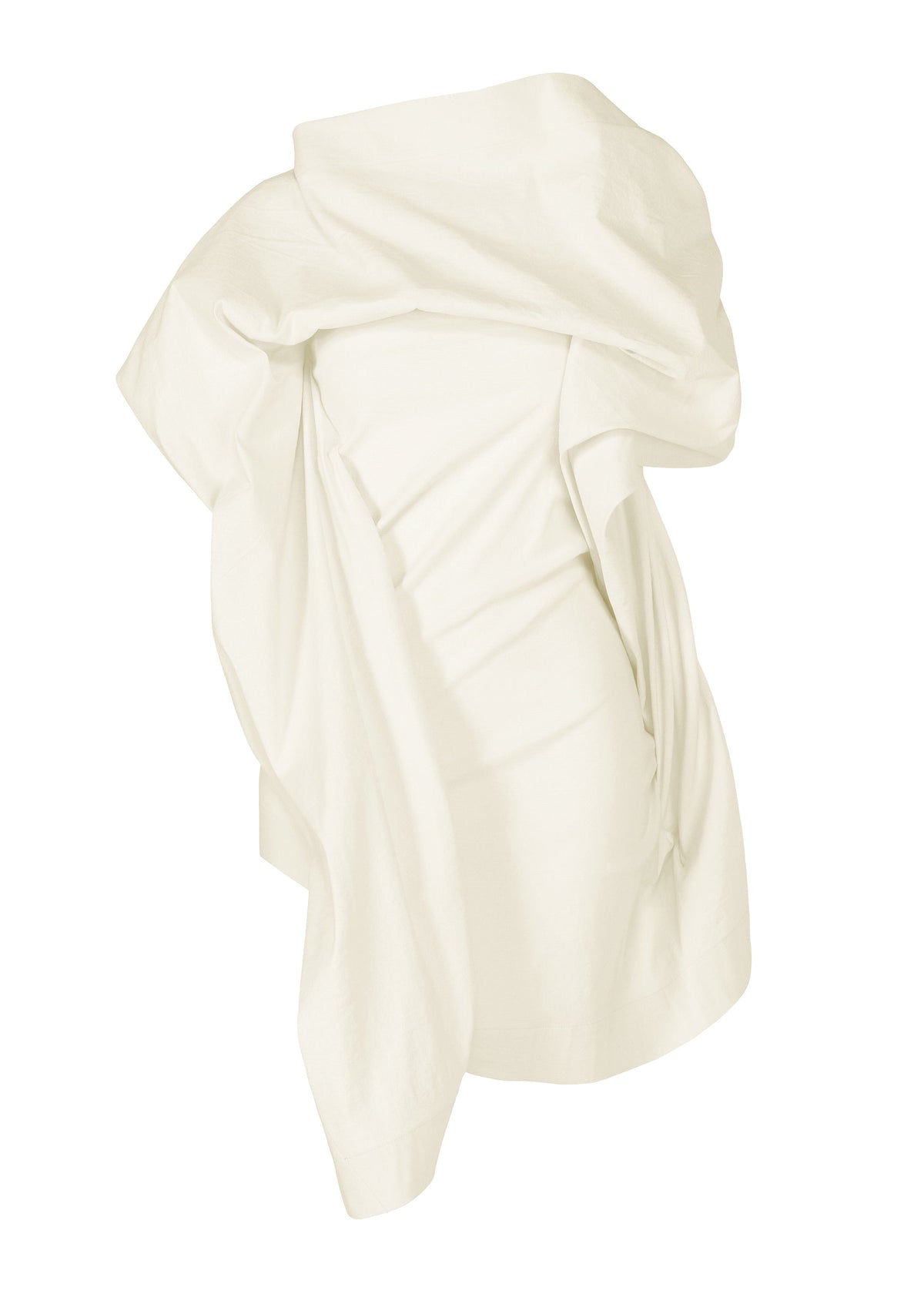 A product shot of the ISSEY MIYAKE CONCEALED shirt in white.