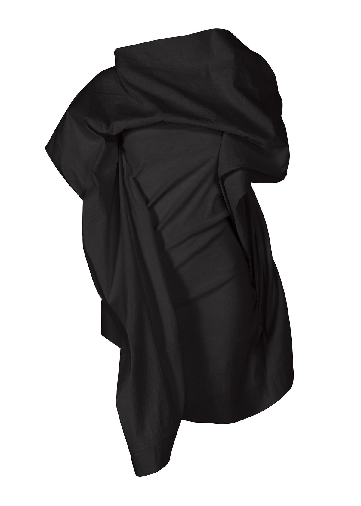 A product shot of the ISSEY MIYAKE CONCEALED shirt in black.