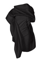 A product shot of the ISSEY MIYAKE CONCEALED shirt in black.