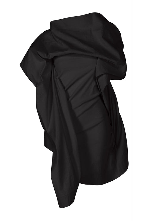 A product shot of the ISSEY MIYAKE CONCEALED shirt in black.