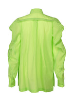 A detail shot of the Issey Miyake R SHIRT SHEER prêt à porter.