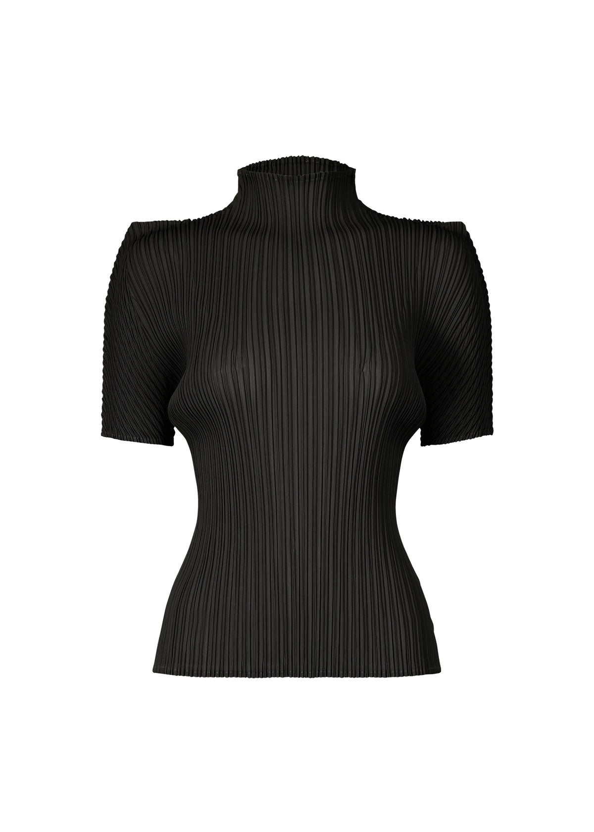 BOX SHOULDER PLEATS Top Black