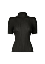BOX SHOULDER PLEATS Top Black