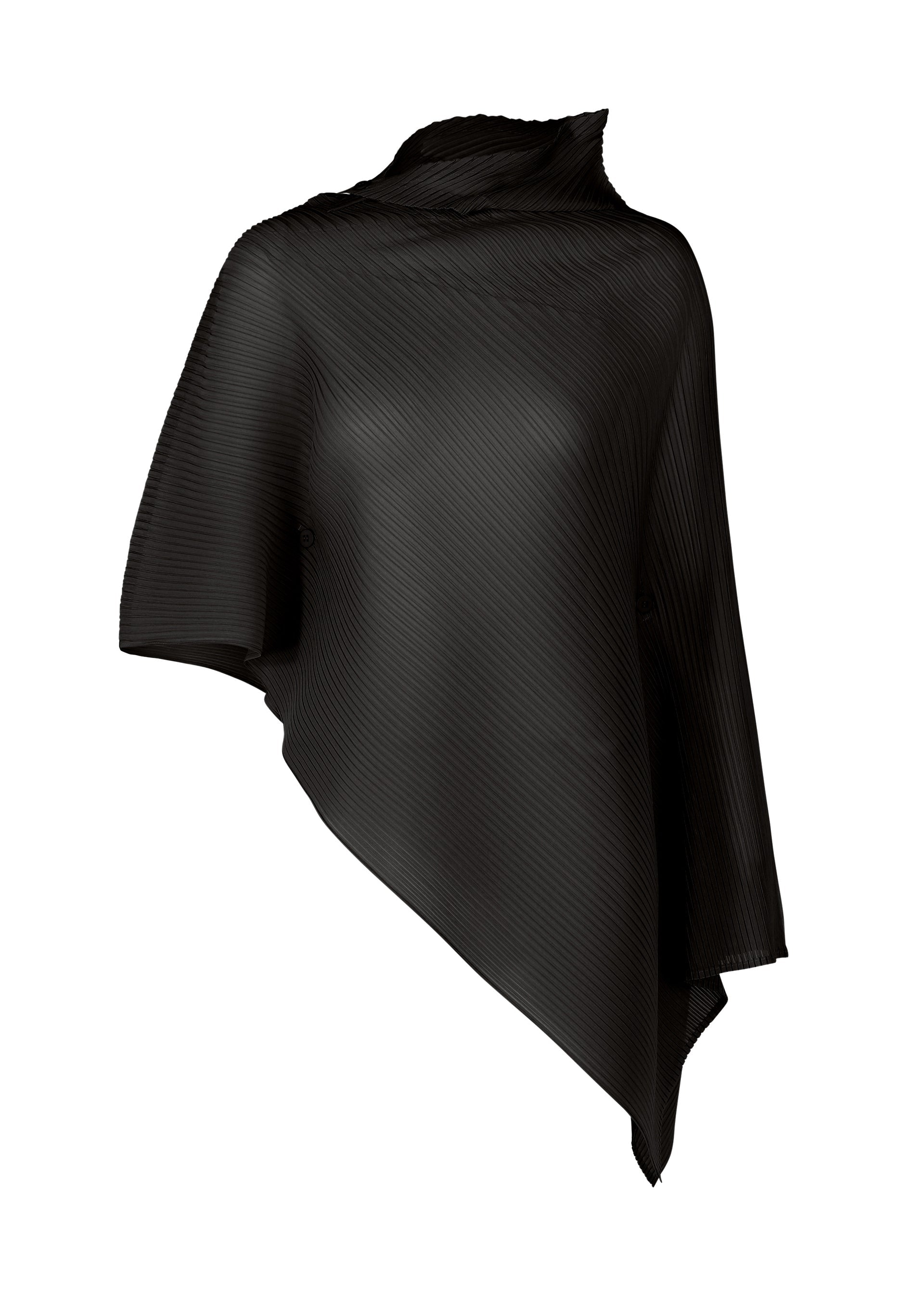 A product shot of the ISSEY MIYAKE SHEER SCARF PLEATS prêt à porter in black (15).