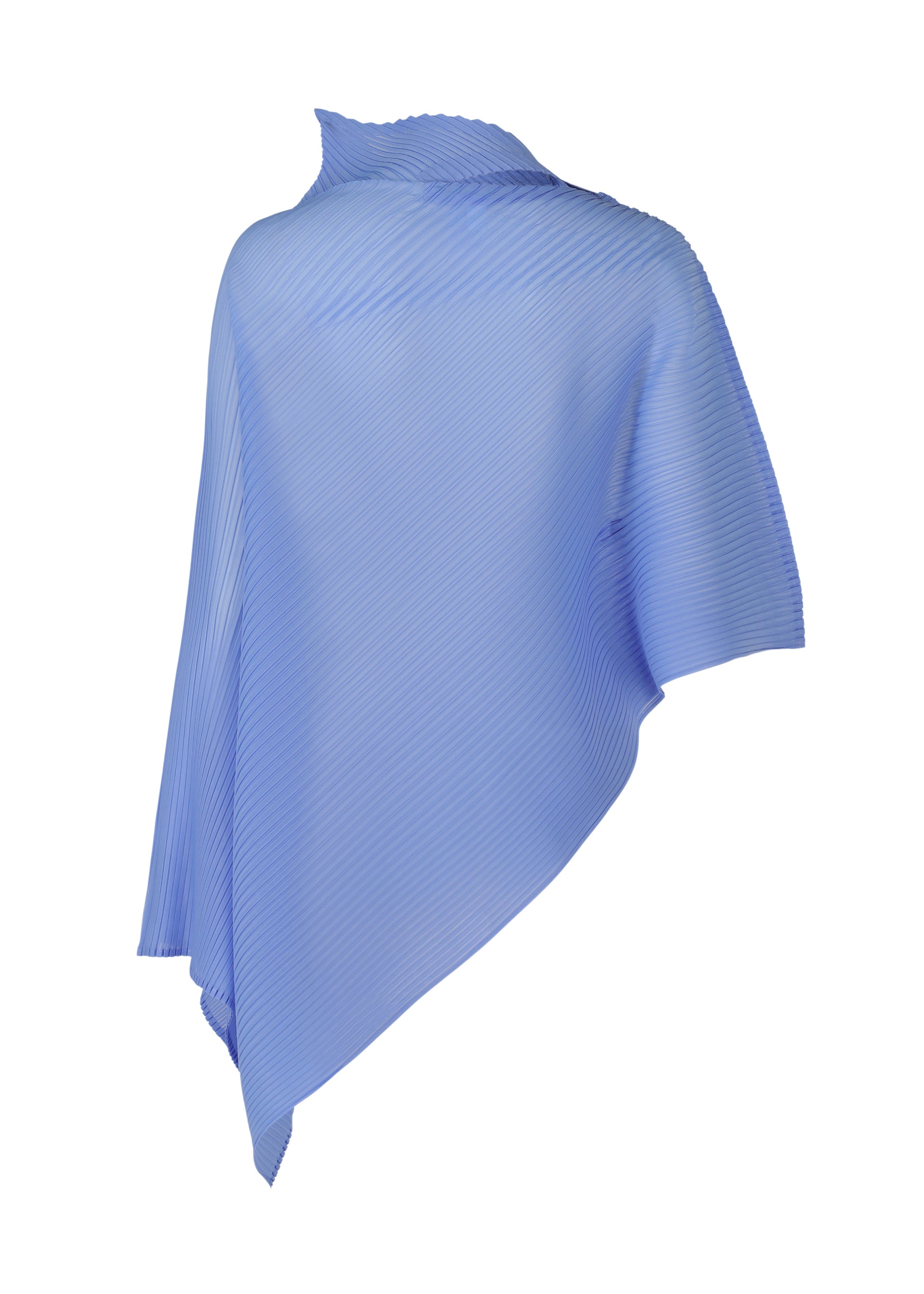 A detail shot of the ISSEY MIYAKE SHEER SCARF PLEATS prêt à porter.