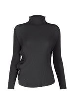 A product shot of the ISSEY MIYAKE MISTY PLEATS shirt in black.