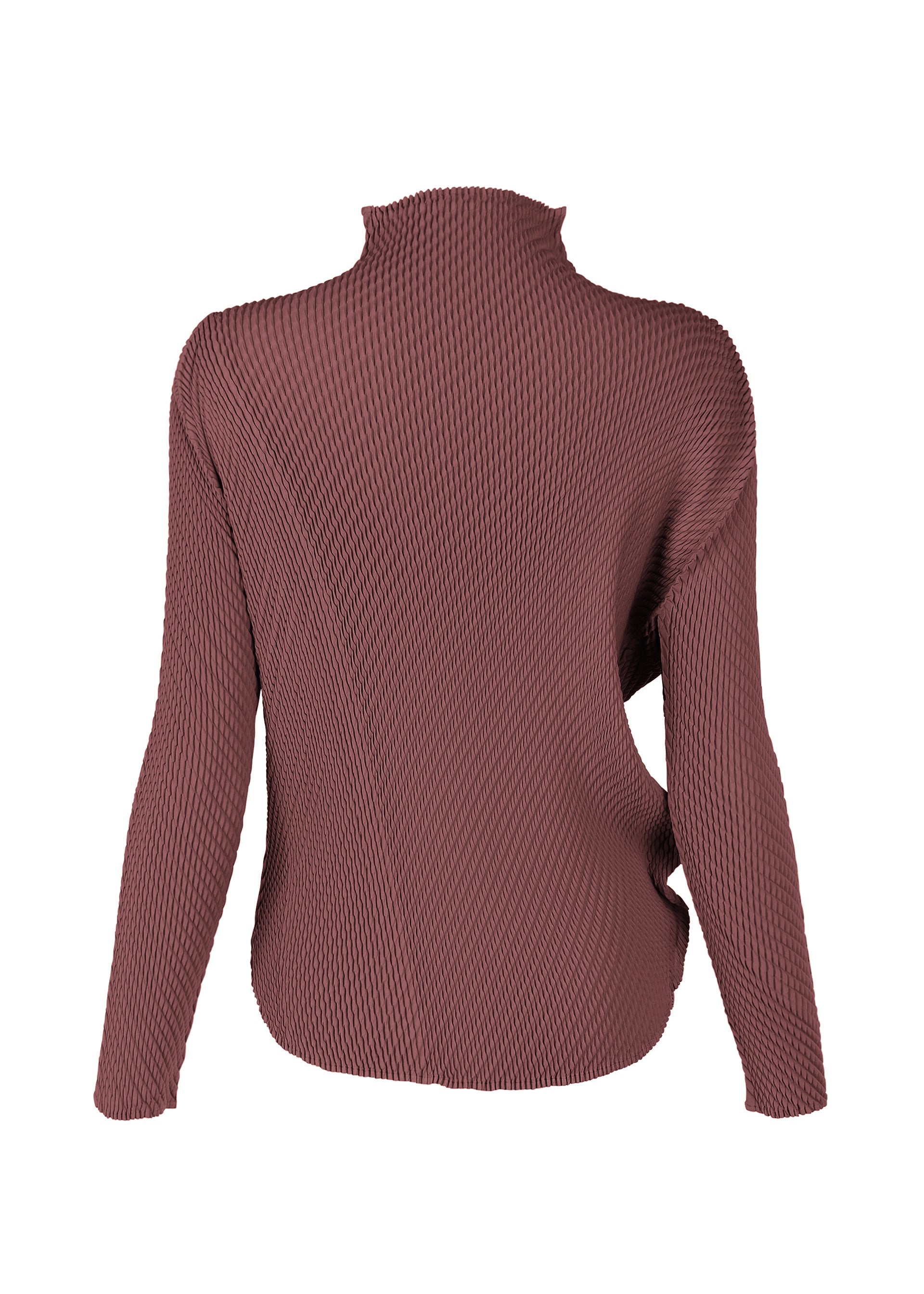 A detail shot of the ISSEY MIYAKE MISTY PLEATS shirt.