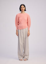 A model wears the ISSEY MIYAKE MISTY PLEATS misty-pleats-shirt-black-6.