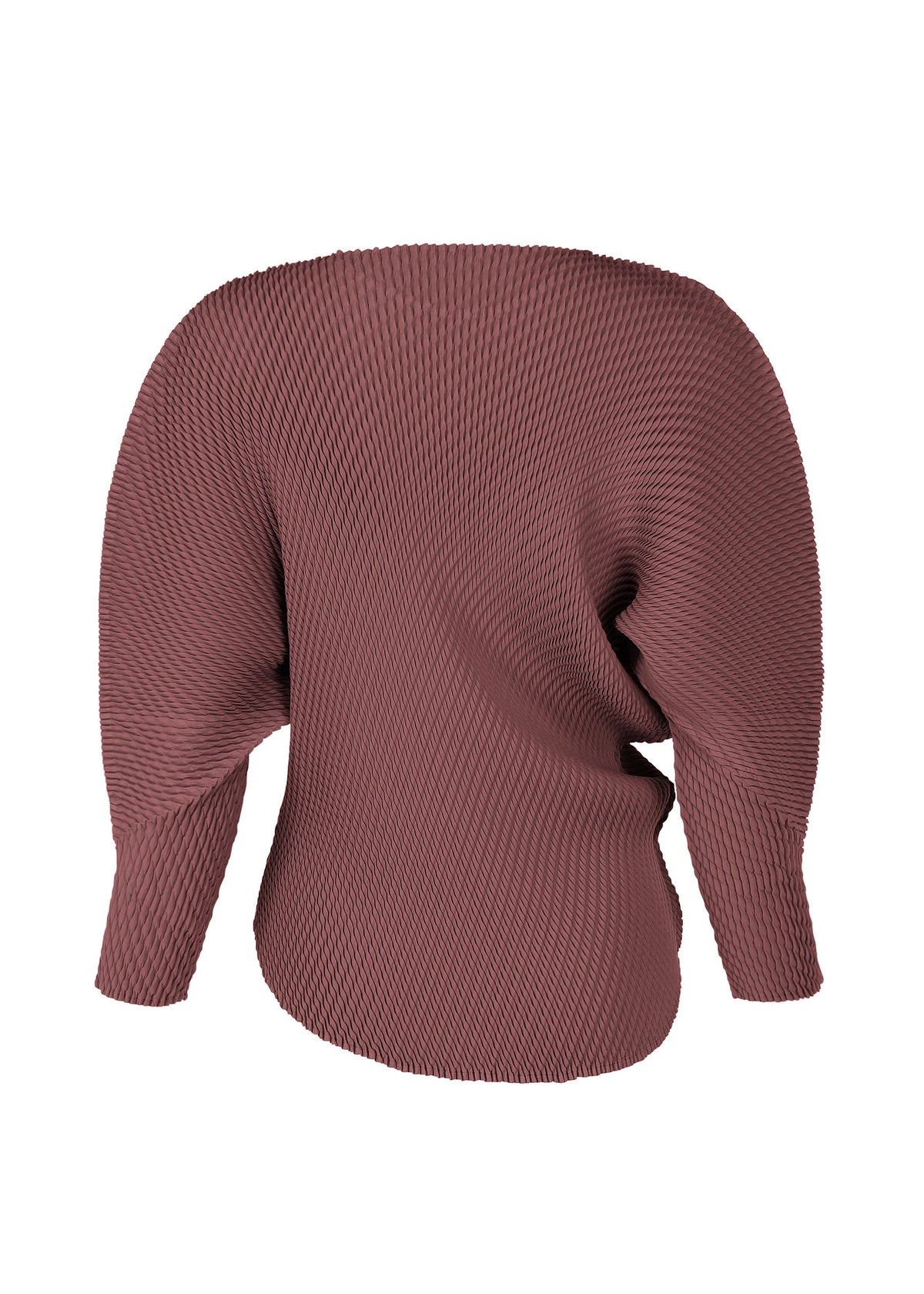 A detail shot of the ISSEY MIYAKE MISTY PLEATS shirt.