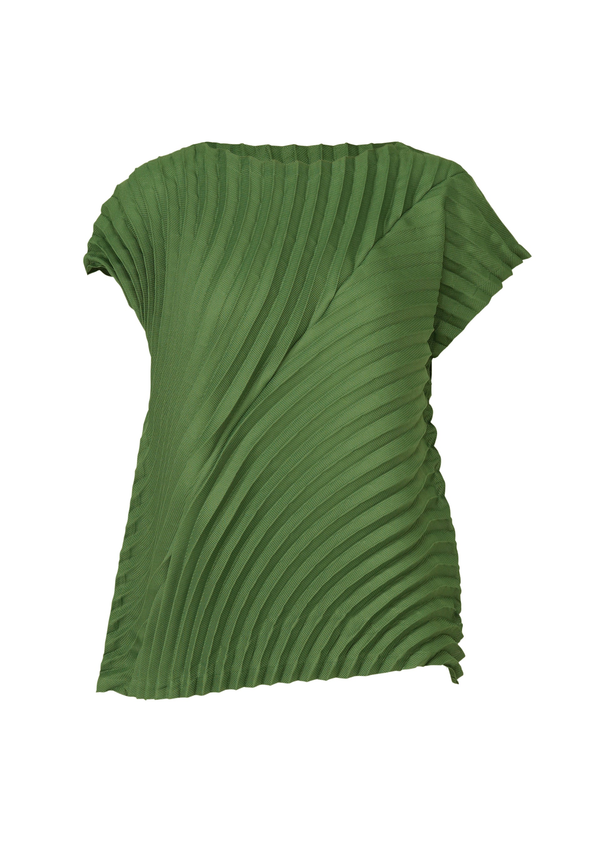 A product shot of the ISSEY MIYAKE CIRCLE PLEATS PB prêt à porter in green (63).