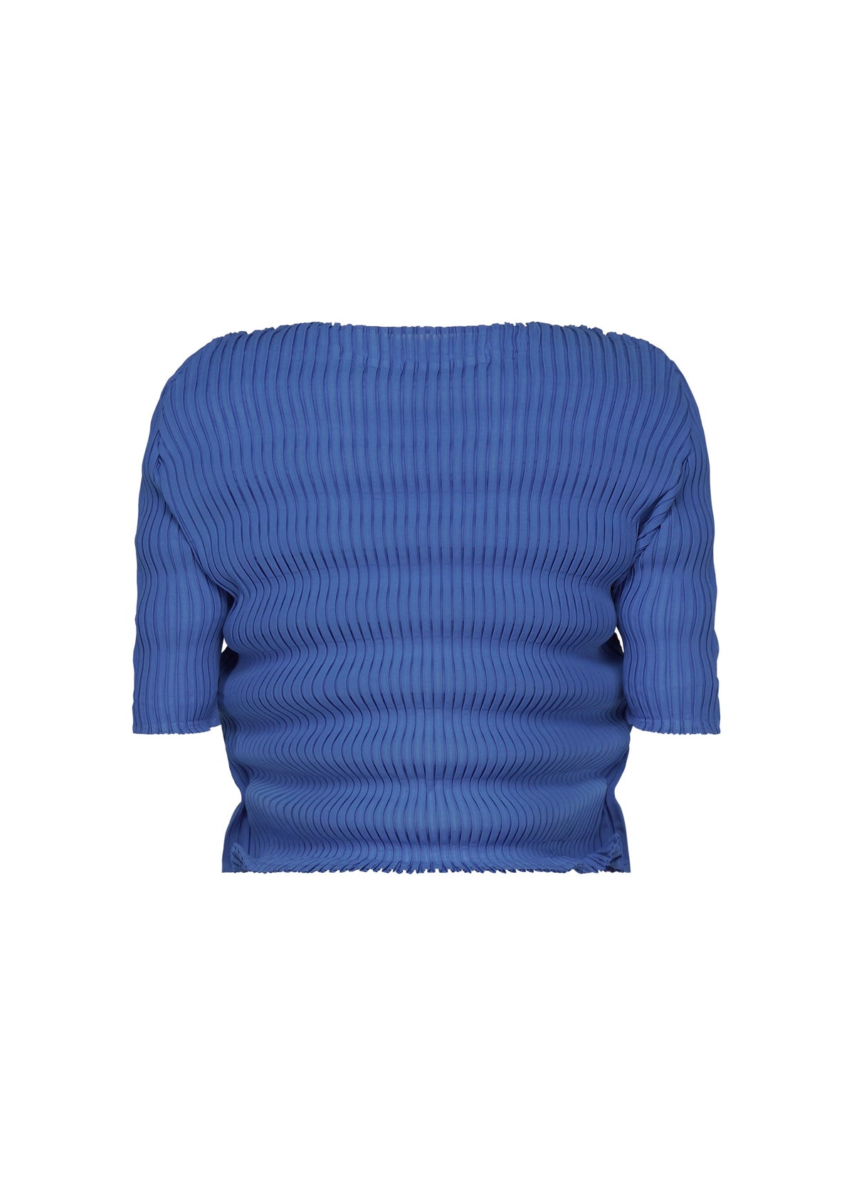 A detail shot of the ISSEY MIYAKE SPRING PLEATS shirt.