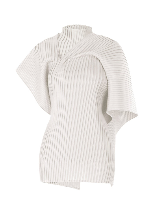 A product shot of the ISSEY MIYAKE PLEATED ON PLEATS shirt in grey (11), recurring_style, restock.
