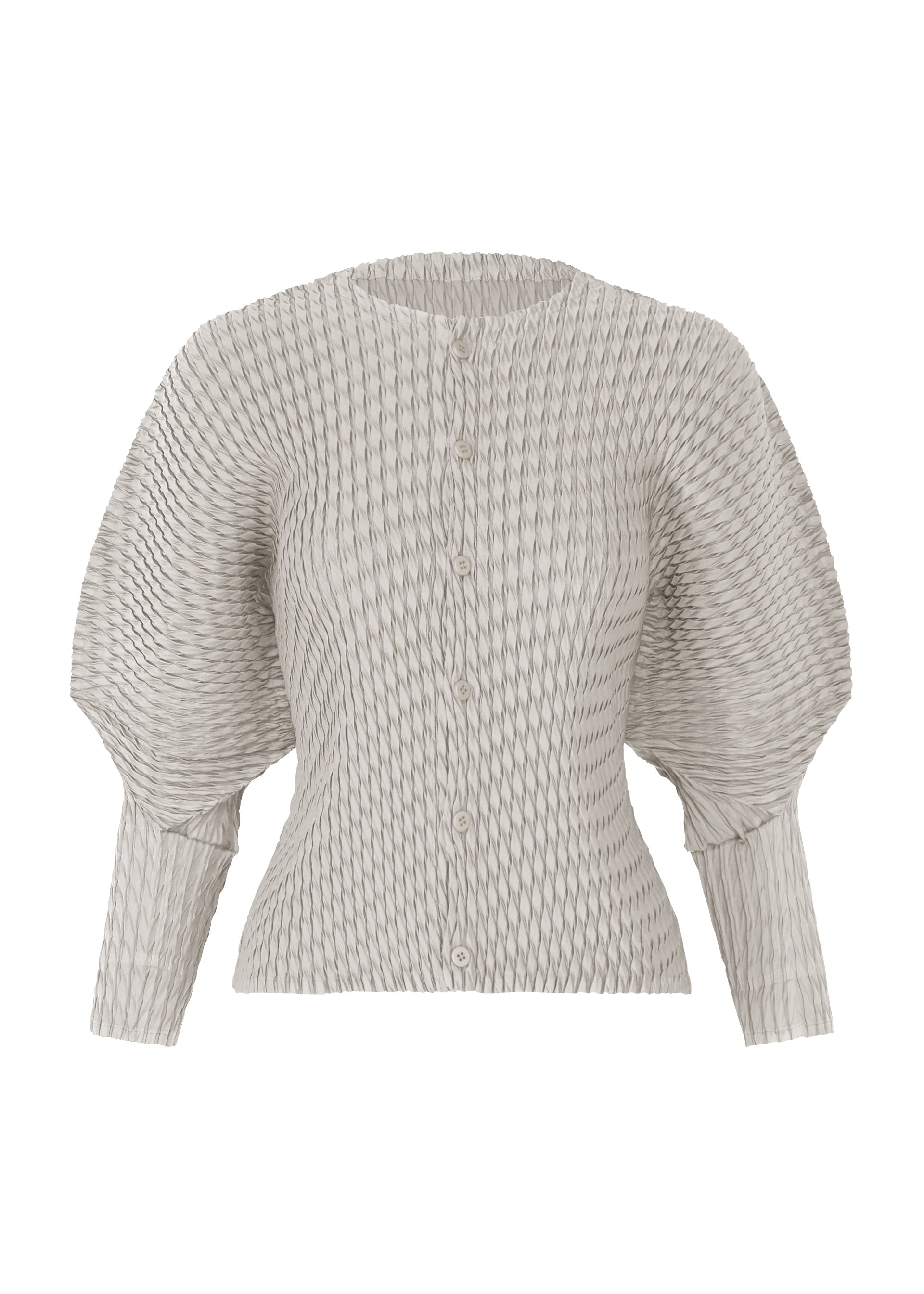 SLEEK PLEATS Cardigan Light Grey – ISSEY MIYAKE EU