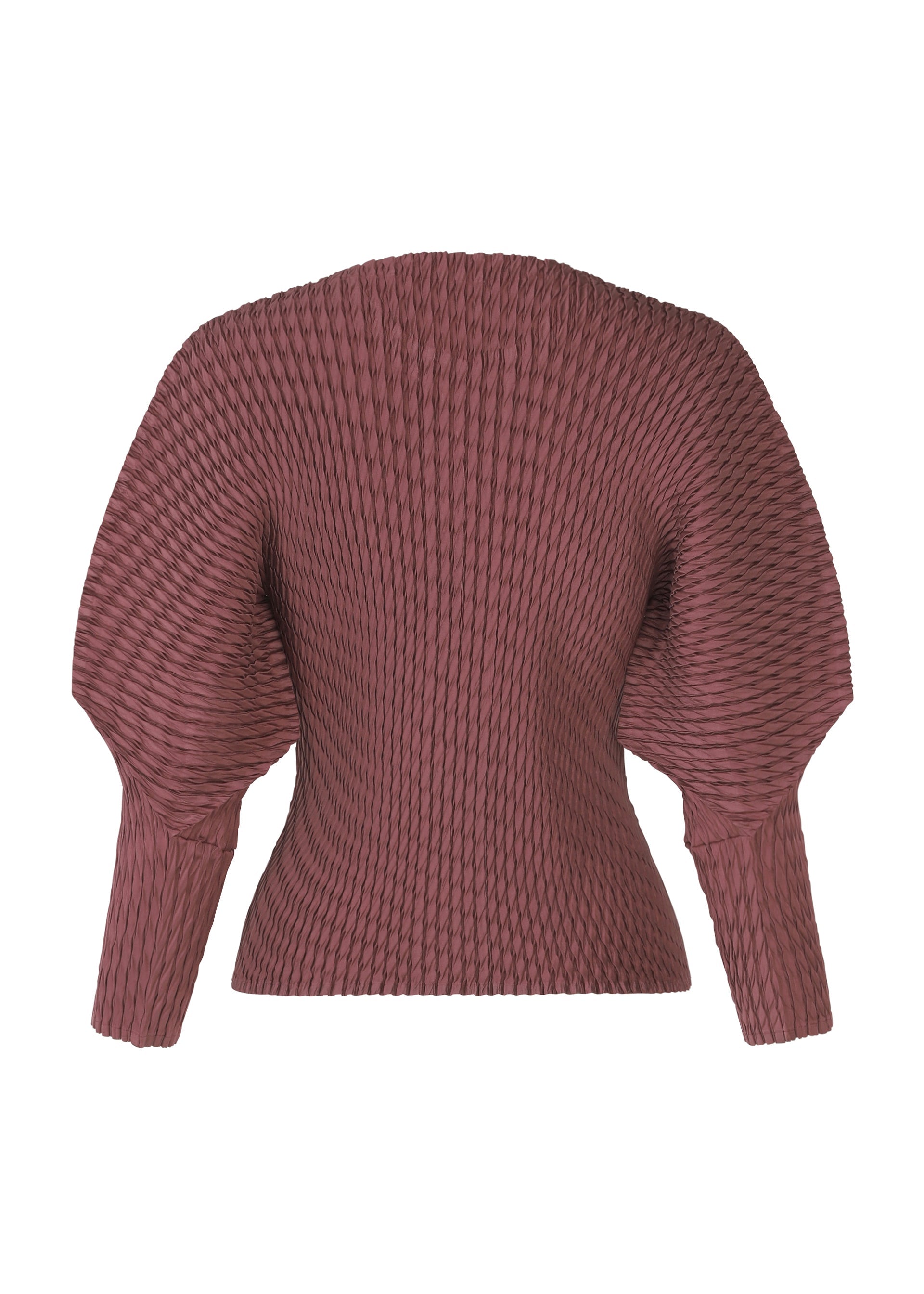SLEEK PLEATS Cardigan Burgundy – ISSEY MIYAKE EU