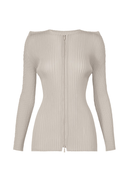 BOX SHOULDER PLEATS Cardigan Light Grey – ISSEY MIYAKE EU