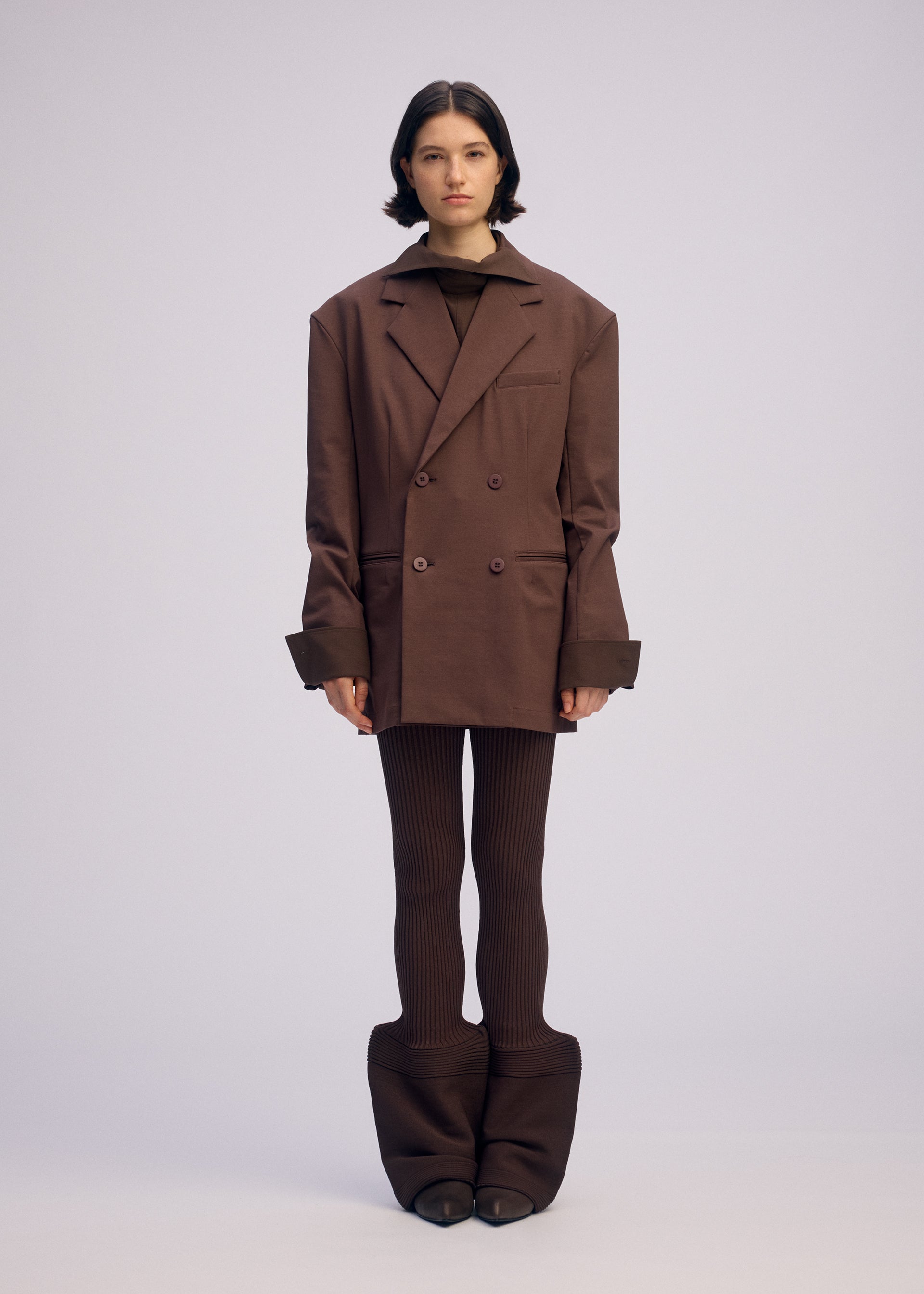 SIMPLE ENSEMBLE Jacket Dark Brown – ISSEY MIYAKE EU