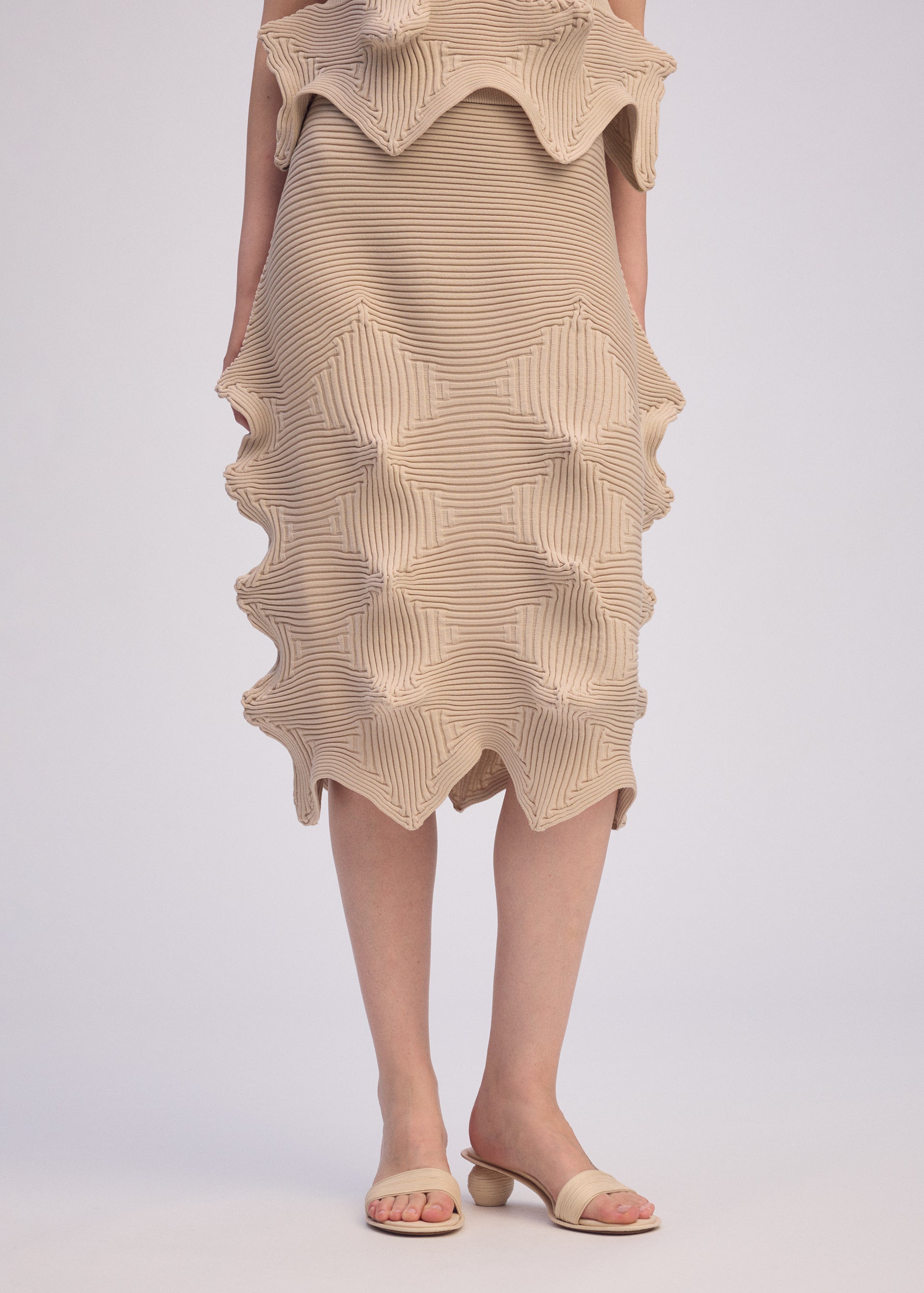 LINKAGE Jupe Emu Beige
