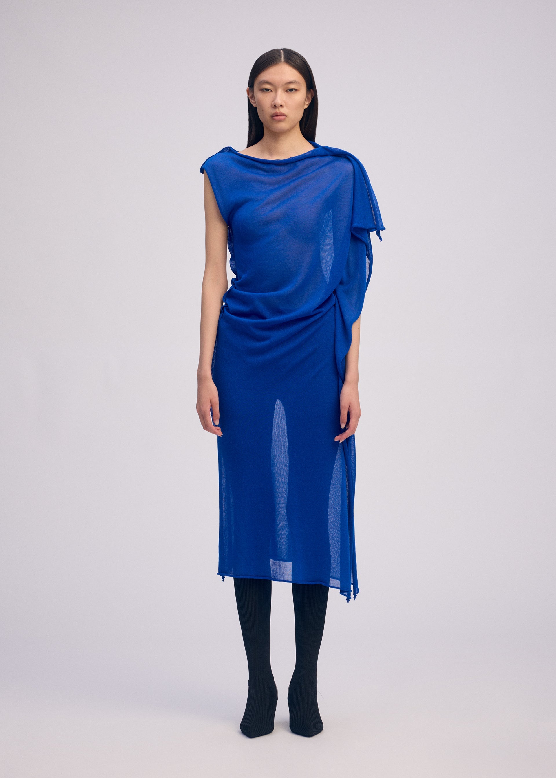 CONCEALED KNIT Dress Starling Blue – ISSEY MIYAKE EU