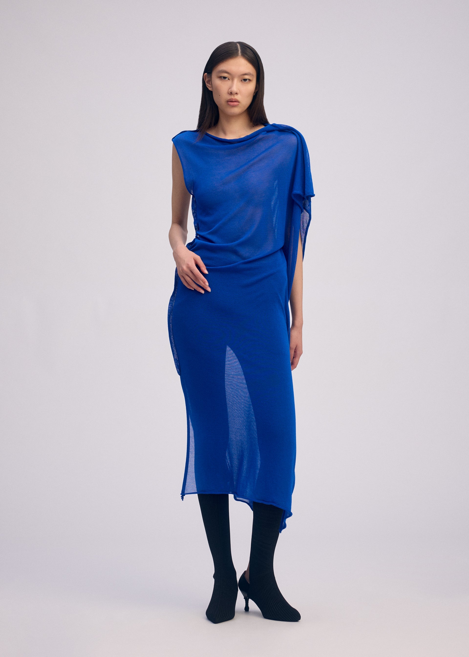 CONCEALED KNIT Dress Starling Blue – ISSEY MIYAKE EU