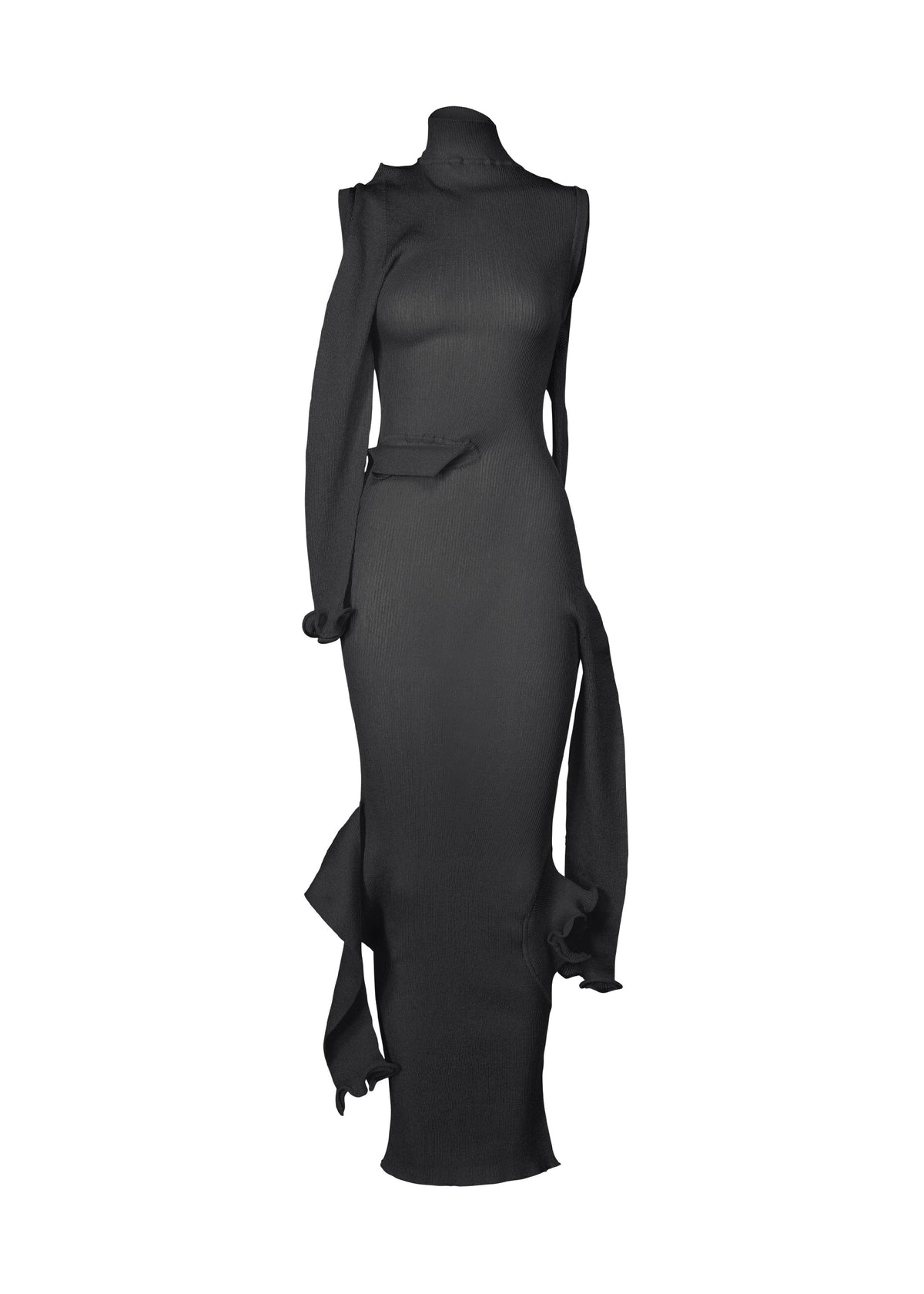 A product shot of the ISSEY MIYAKE ADVENTITIOUS?SLEEVES dress in grey (14), recurring_style, restock.