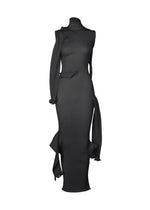 A product shot of the ISSEY MIYAKE ADVENTITIOUS?SLEEVES dress in grey (14), recurring_style, restock.