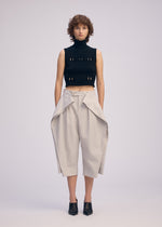 BELT LOOP KNIT Top Light Brown