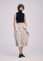 BELT LOOP KNIT Top Light Brown