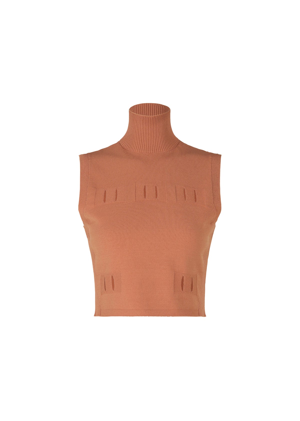 BELT LOOP KNIT Top Light Brown